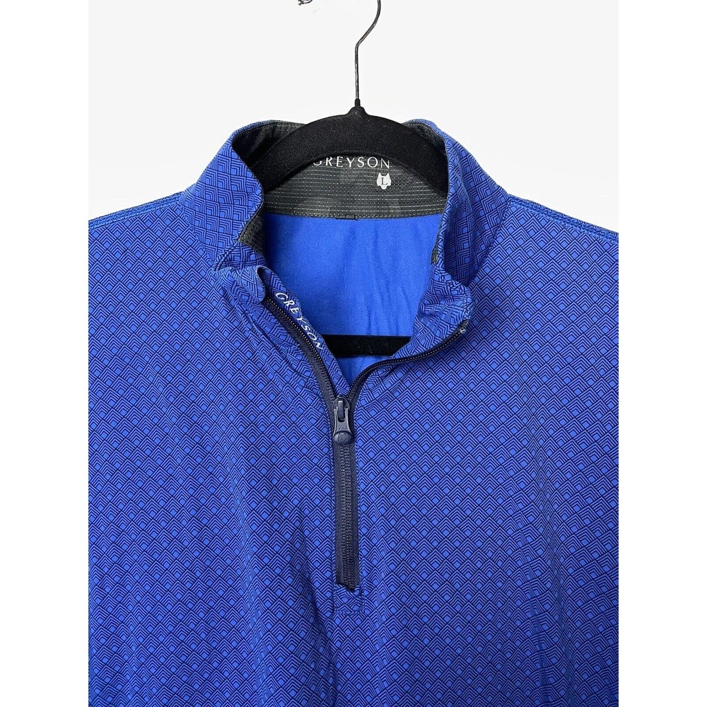 Greyson Men’s Long Sleeve Quarter-Zip Pullover in Royal Blue